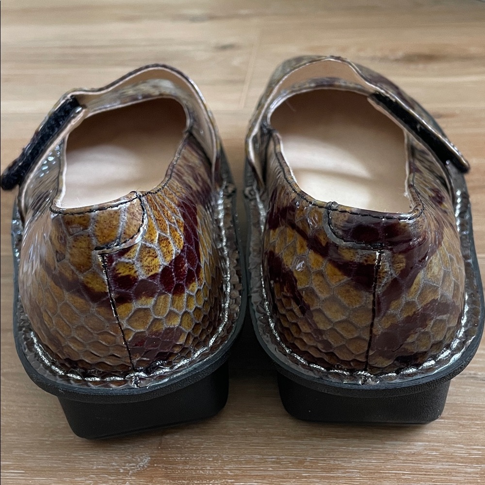 Algeria Leather Snake Pattern Dress Shoes - Brown and Black size 36 - Picture 3 of 5